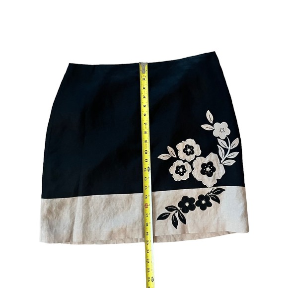 Vintage Annie Alexander Linen Blend Pencil Skirt Floral Embroidery - Picture 6 of 7